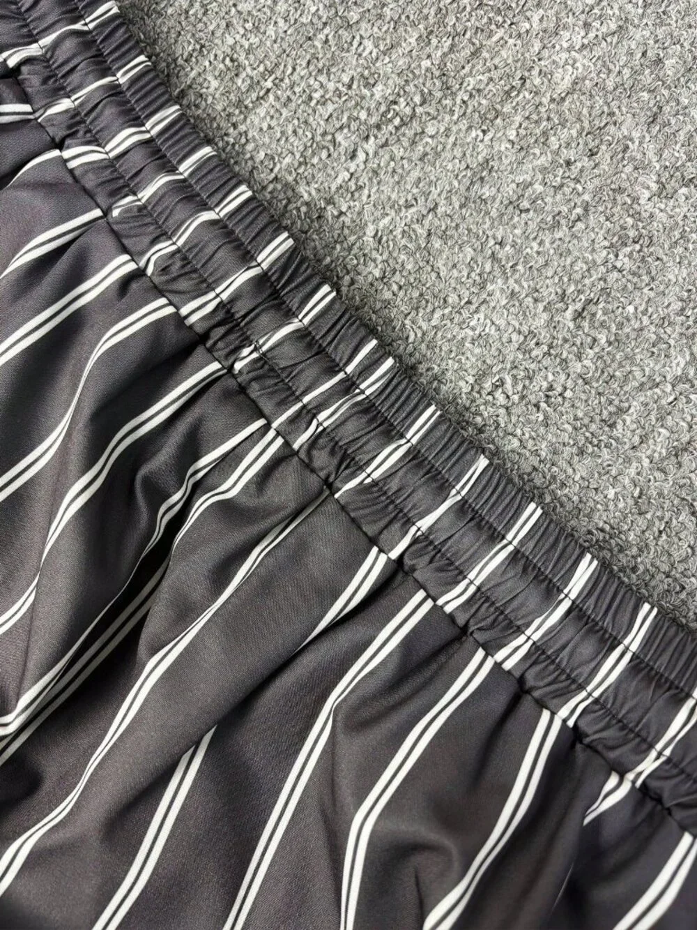 Multicolor Casual Men's Striped Loose Casual Cargo Shorts With Side Pockets